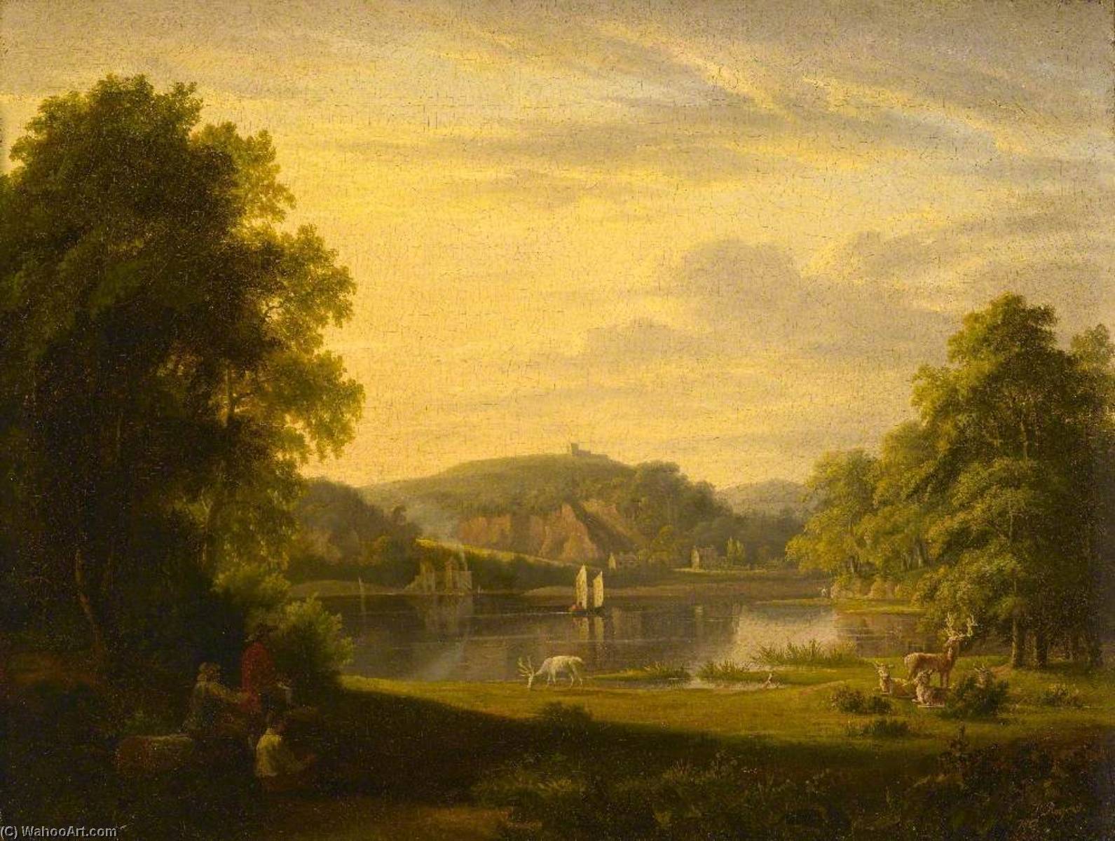 Wikioo.org - The Encyclopedia of Fine Arts - Painting, Artwork by Philip Hutchins Rogers - View of the Plym from the Grounds of Saltram House