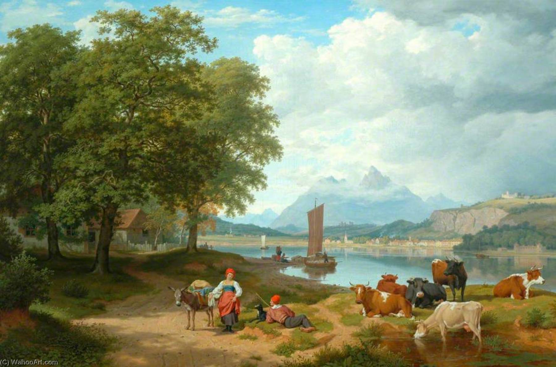 Wikioo.org - The Encyclopedia of Fine Arts - Painting, Artwork by Philip Hutchins Rogers - Bavarian Landscape