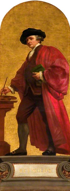 Wikioo.org - The Encyclopedia of Fine Arts - Painting, Artwork by Henry Wyndham Phillips - Sir Joshua Reynolds (1723–1792), PRA (design for a mosaic in the Victoria and Albert Museum)