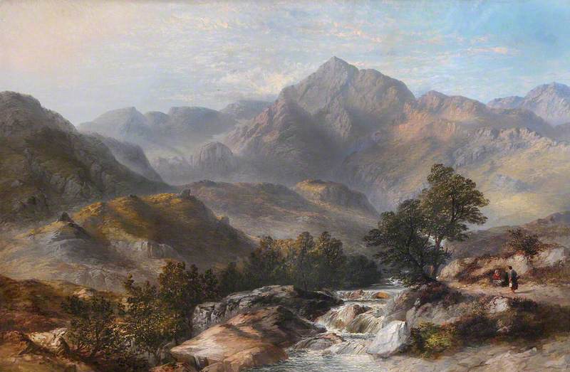 Wikioo.org - The Encyclopedia of Fine Arts - Painting, Artwork by James Poole - Snowdon from the Llanberis Pass