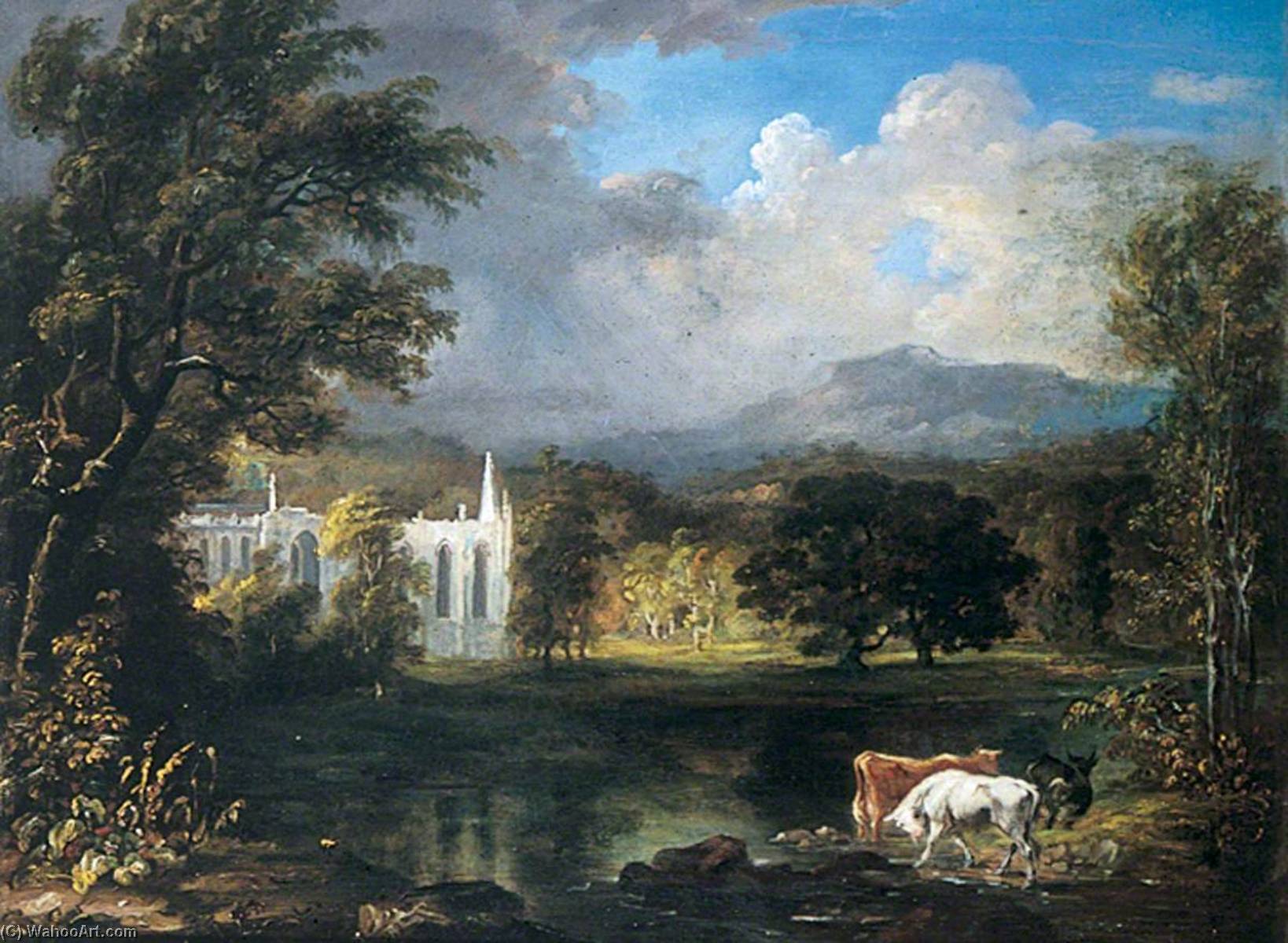 Wikioo.org - The Encyclopedia of Fine Arts - Painting, Artwork by Charles Henry Schwanfelder - Bolton Abbey