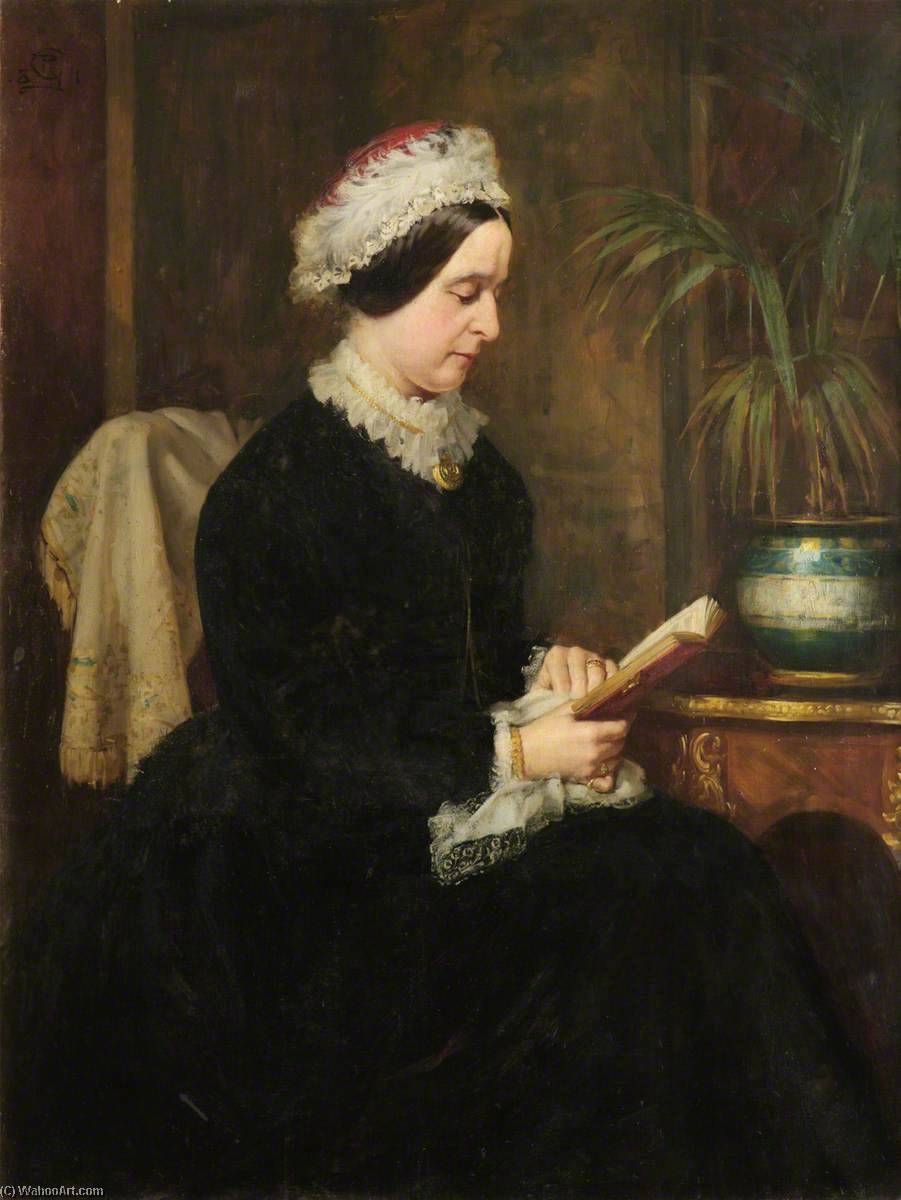WikiOO.org - Encyclopedia of Fine Arts - Maalaus, taideteos Robert Gibb - Mrs William Ferguson (d.1881)