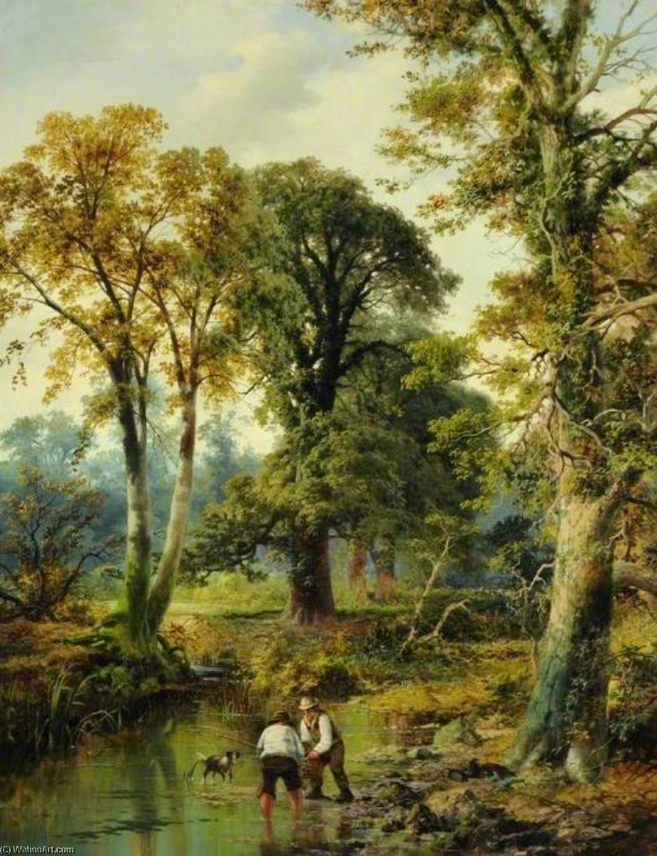 Wikioo.org - The Encyclopedia of Fine Arts - Painting, Artwork by Frederick Henry Henshaw - In the Forest of Arden, Warwickshire