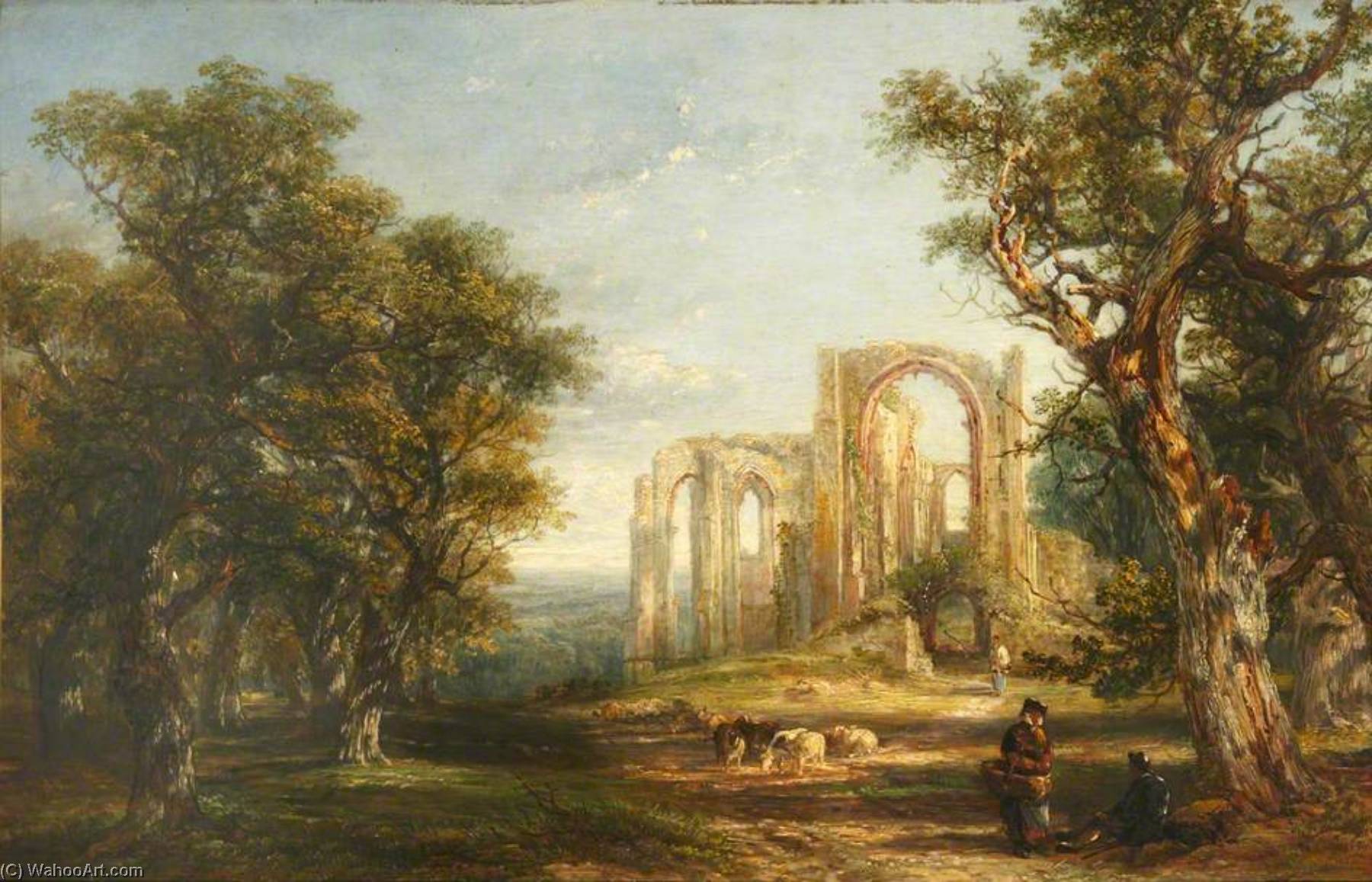 Wikioo.org - The Encyclopedia of Fine Arts - Painting, Artwork by Frederick Henry Henshaw - Furness Abbey