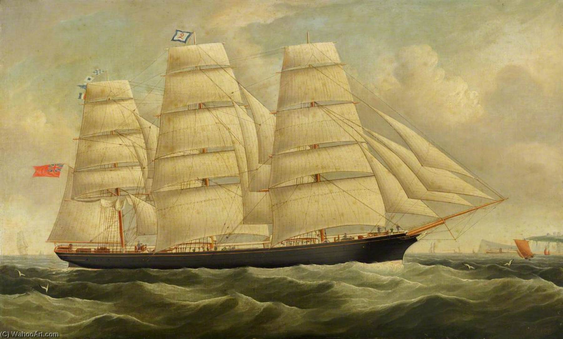 Wikioo.org - The Encyclopedia of Fine Arts - Painting, Artwork by Richard Ball Spencer - The Ship 'Deva'