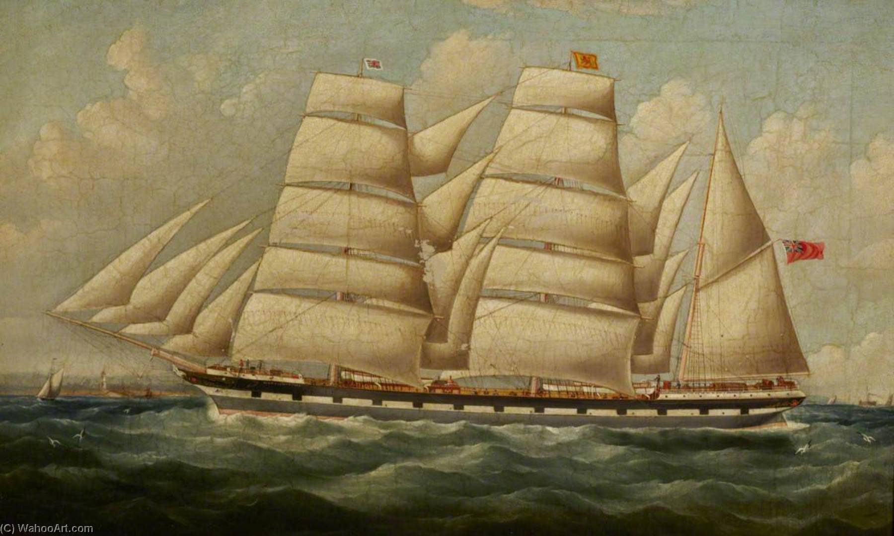 Wikioo.org - The Encyclopedia of Fine Arts - Painting, Artwork by Richard Ball Spencer - The Barque 'Scottish Prince'