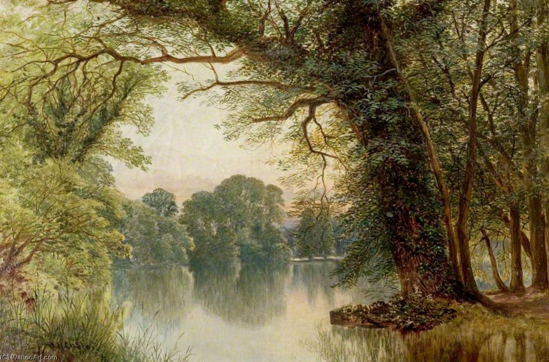 Wikioo.org - The Encyclopedia of Fine Arts - Painting, Artwork by William Harold Cubley - The Lake, Highfields, Nottingham