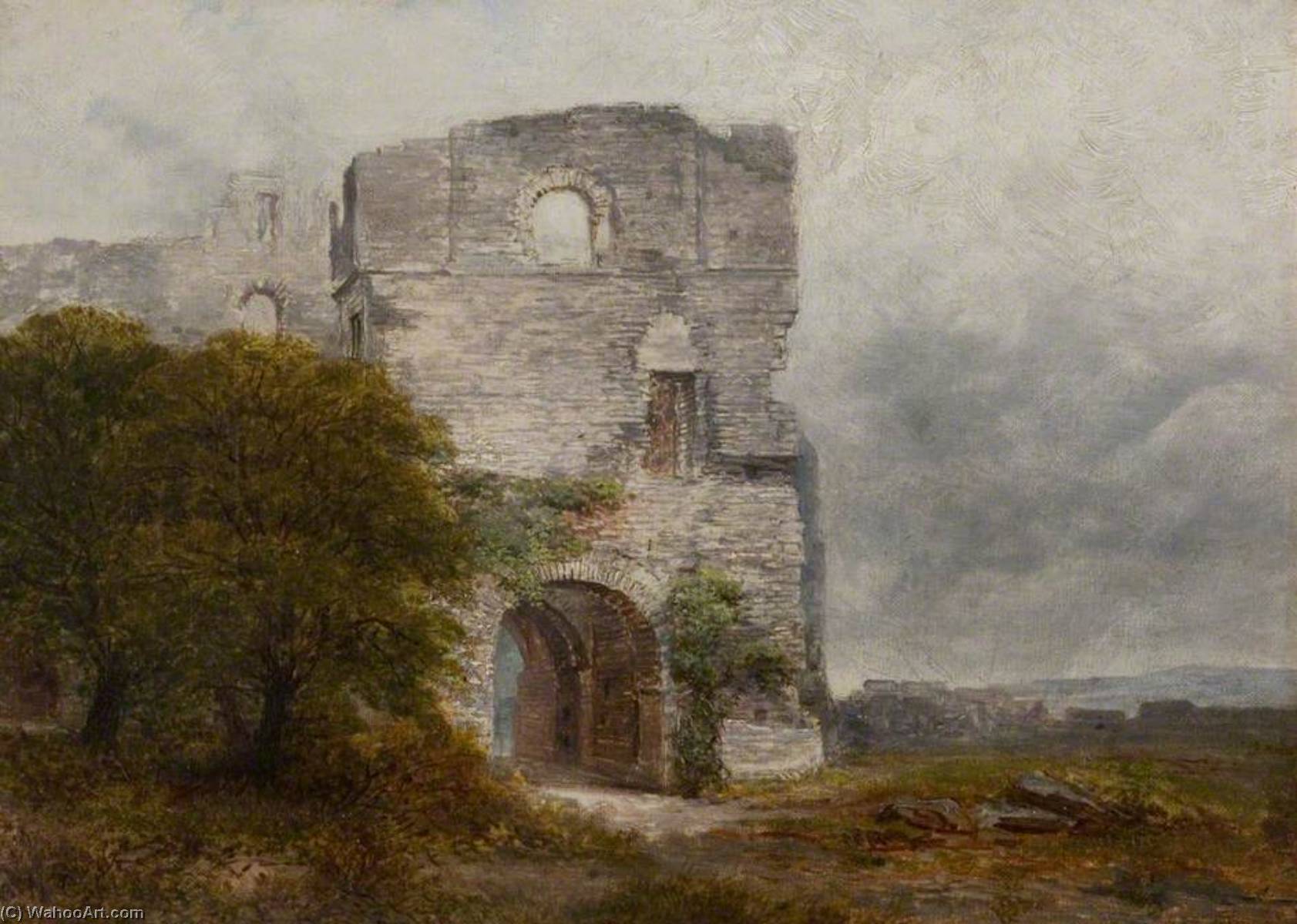 Wikioo.org - The Encyclopedia of Fine Arts - Painting, Artwork by William Harold Cubley - Newark Castle, Nottinghamshire