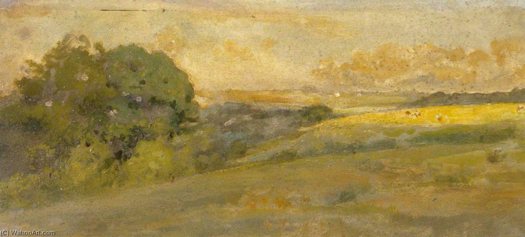 Wikioo.org - The Encyclopedia of Fine Arts - Painting, Artwork by Charles Gogin - Landscape at Walberton, West Sussex