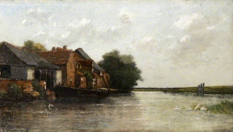 Wikioo.org - The Encyclopedia of Fine Arts - Painting, Artwork by John Leslie Thomson - A Suffolk River