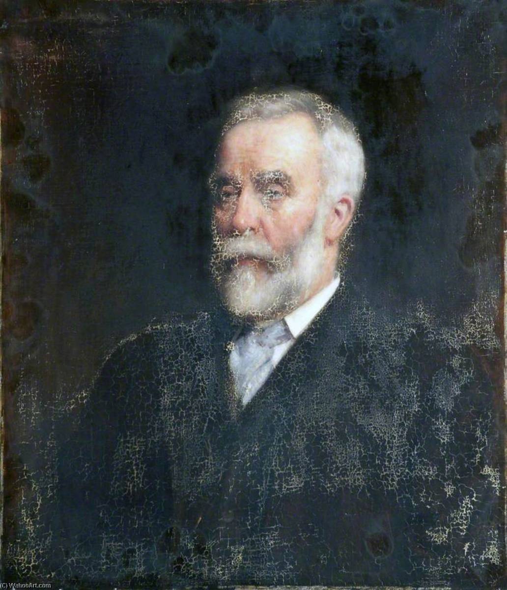 Wikioo.org - The Encyclopedia of Fine Arts - Painting, Artwork by Robert Edward Morrison - Portrait of a Man with a White Beard