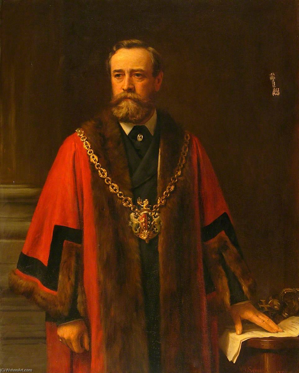 Wikioo.org - The Encyclopedia of Fine Arts - Painting, Artwork by William Robert Symonds - Portrait of an Unidentified Ipswich Mayor