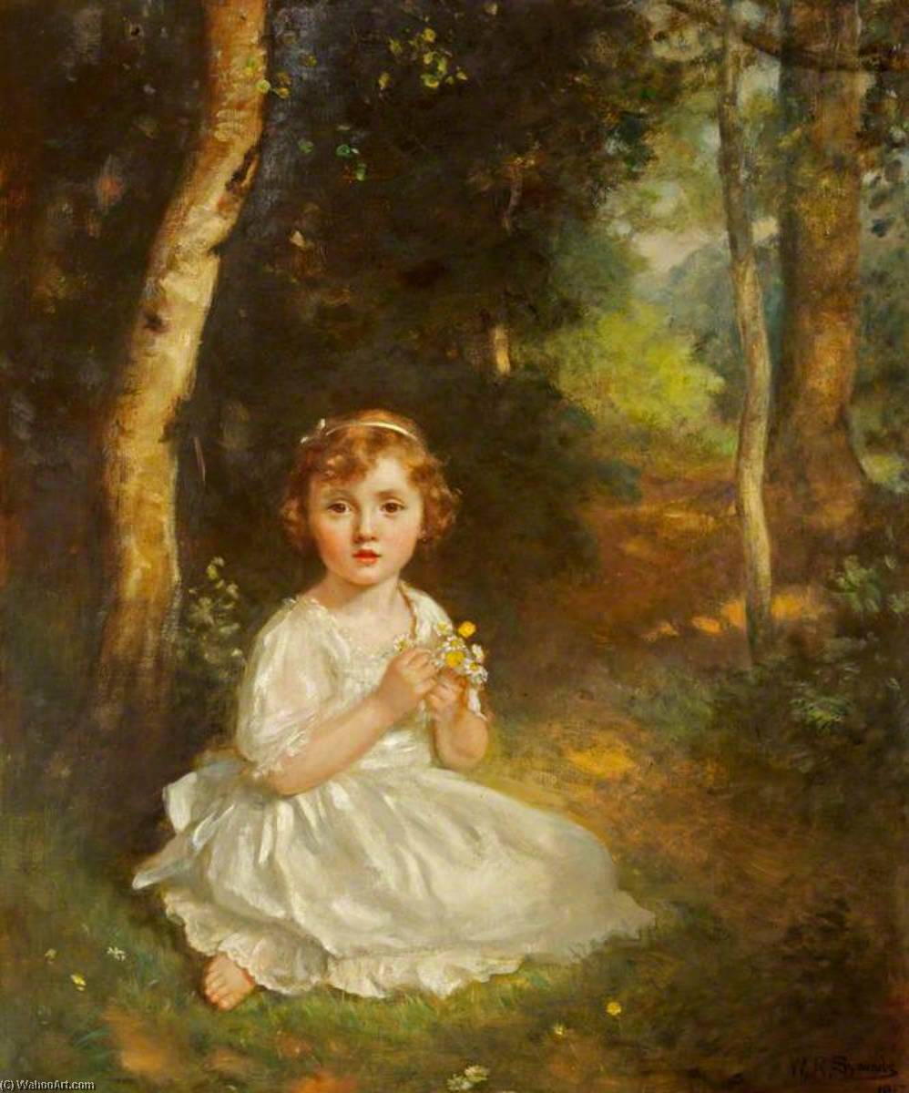 Wikioo.org - The Encyclopedia of Fine Arts - Painting, Artwork by William Robert Symonds - Doreen Albinia de Burgh Gibbs (1913–2008), Aged 4, Later the Honourable Mrs Charles Bathurst Norman