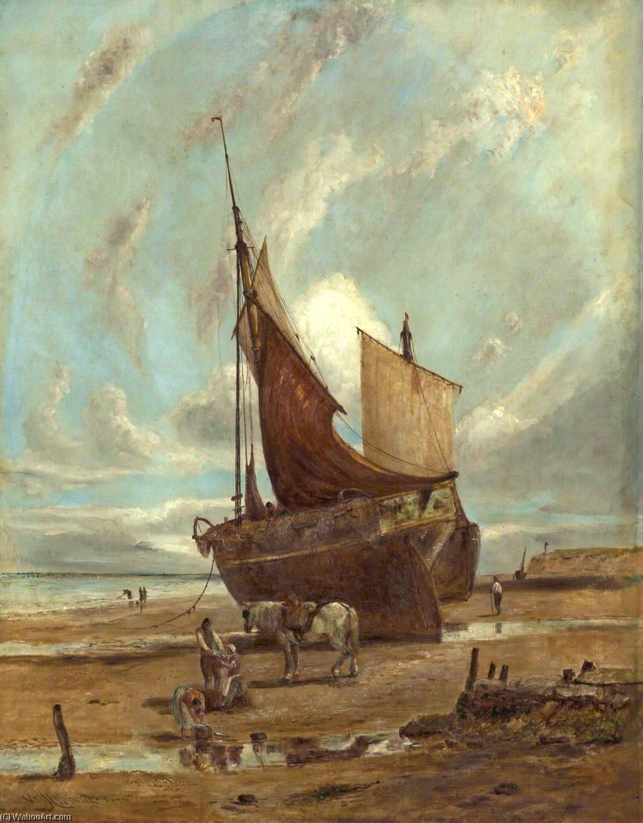 WikiOO.org - Encyclopedia of Fine Arts - Lukisan, Artwork William Joseph Julius Caesar Bond - Landing the Catch
