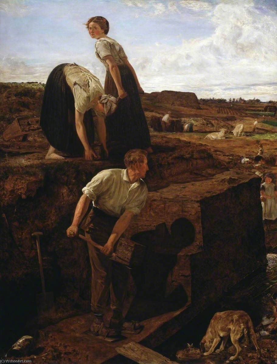 Wikioo.org - The Encyclopedia of Fine Arts - Painting, Artwork by Thomas Wade - Turf Cutters