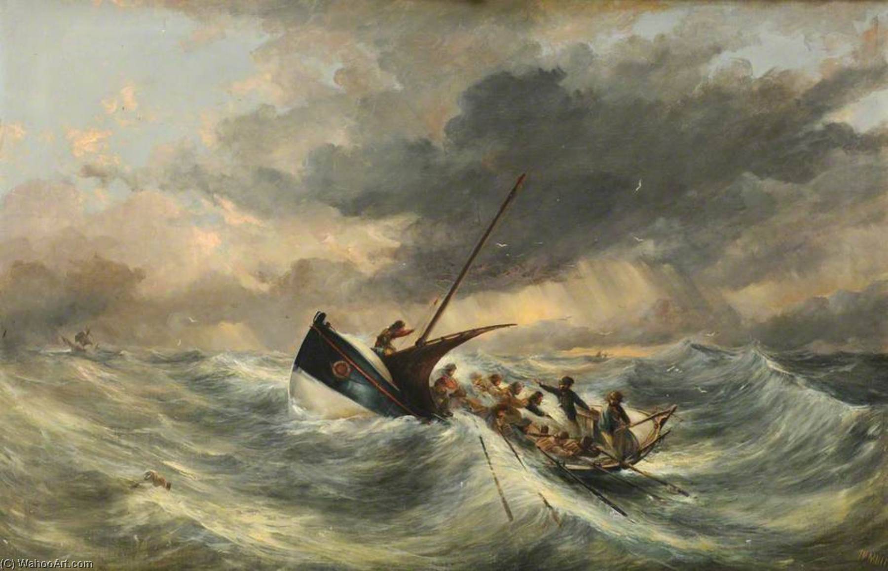 Wikioo.org - The Encyclopedia of Fine Arts - Painting, Artwork by William Muir - The Girvan Lifeboat
