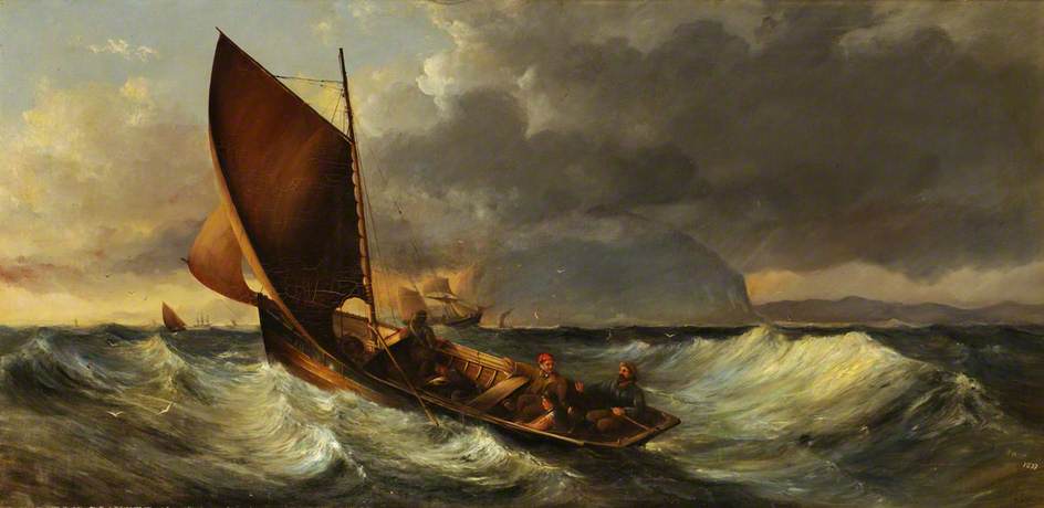 Wikioo.org - The Encyclopedia of Fine Arts - Painting, Artwork by William Muir - Squall off Ailsa Craig