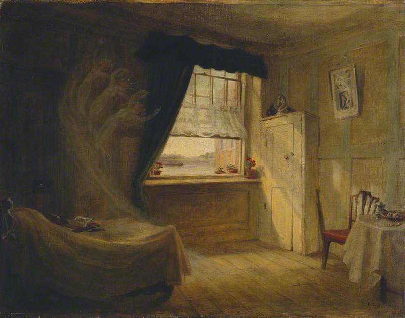 Wikioo.org – L'Encyclopédie des Beaux Arts - Peinture, Oeuvre de Frederick James Shields - William Blake's Chambre