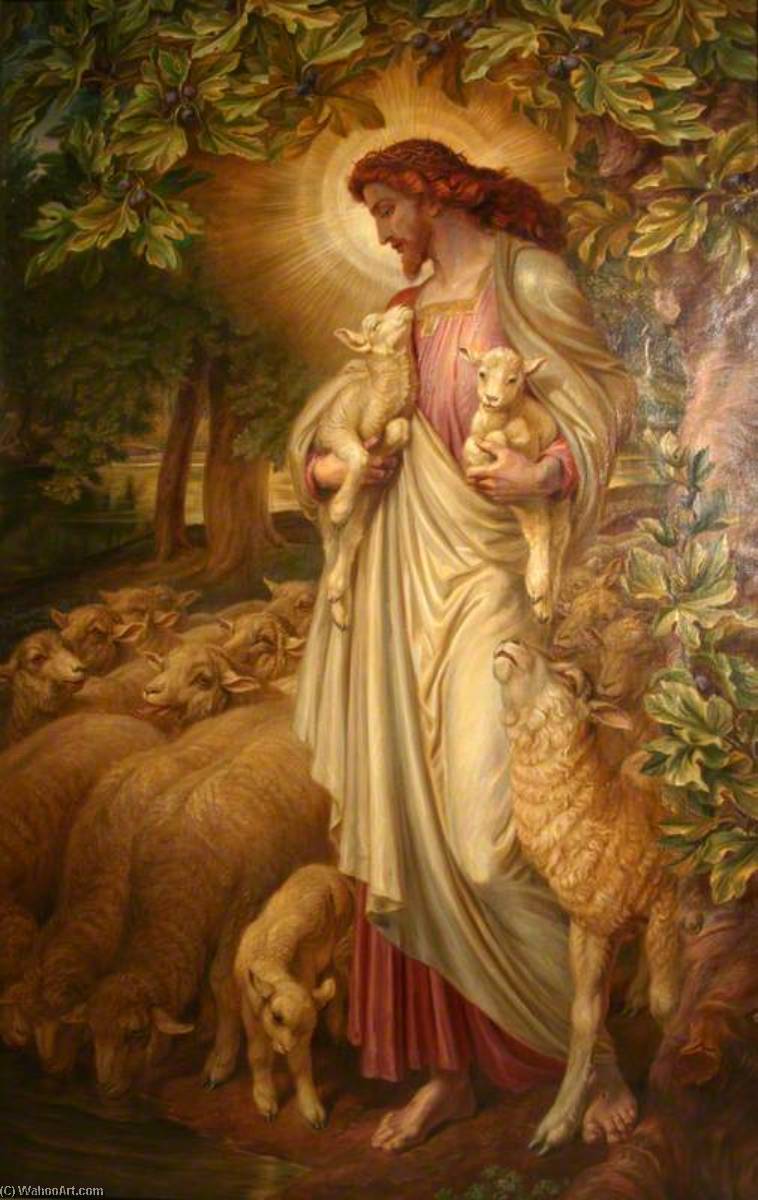 Wikioo.org - The Encyclopedia of Fine Arts - Painting, Artwork by Frederick James Shields - The Good Shepherd