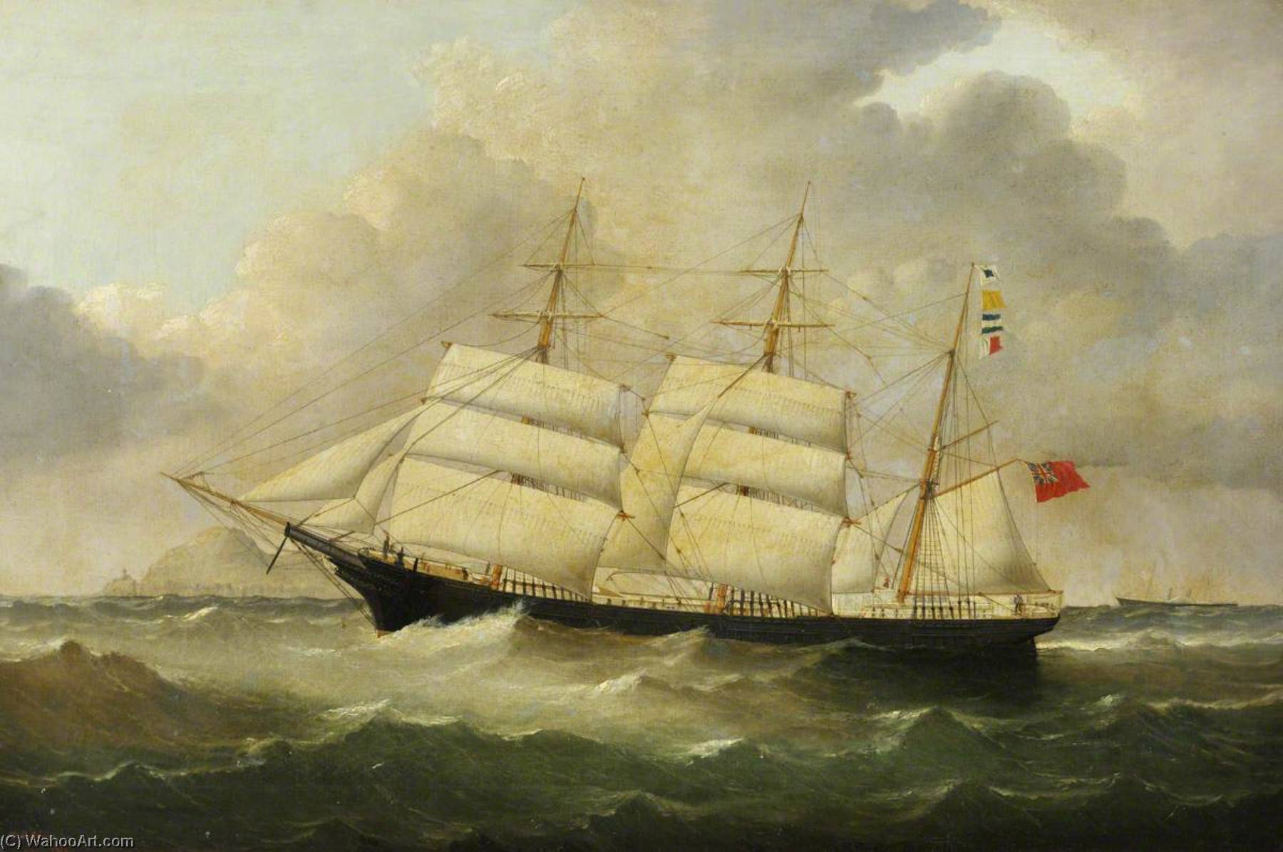 Wikioo.org - The Encyclopedia of Fine Arts - Painting, Artwork by William Horde Yorke - The Barque 'Homewood' at Sea