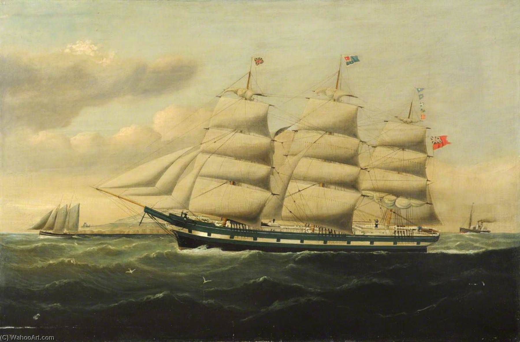 Wikioo.org - The Encyclopedia of Fine Arts - Painting, Artwork by William Horde Yorke - HMS 'Eurydice' at Sea