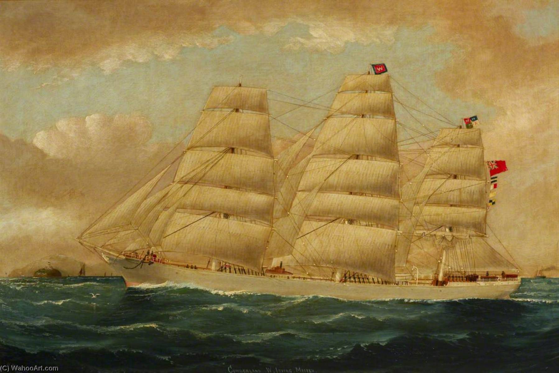 Wikioo.org - The Encyclopedia of Fine Arts - Painting, Artwork by William Horde Yorke - The Ship 'Cumberland'