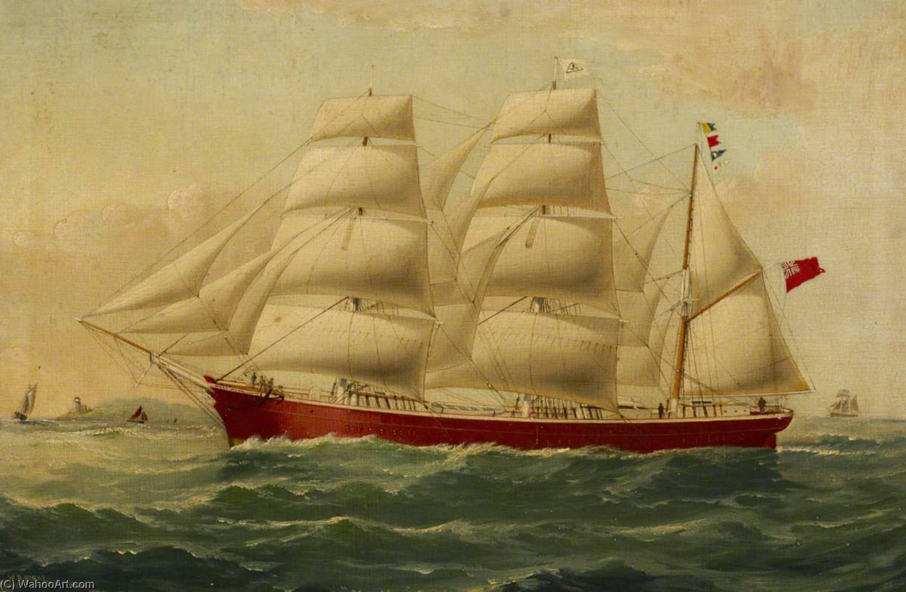 Wikioo.org - The Encyclopedia of Fine Arts - Painting, Artwork by William Horde Yorke - The Barque 'Mary Mark'