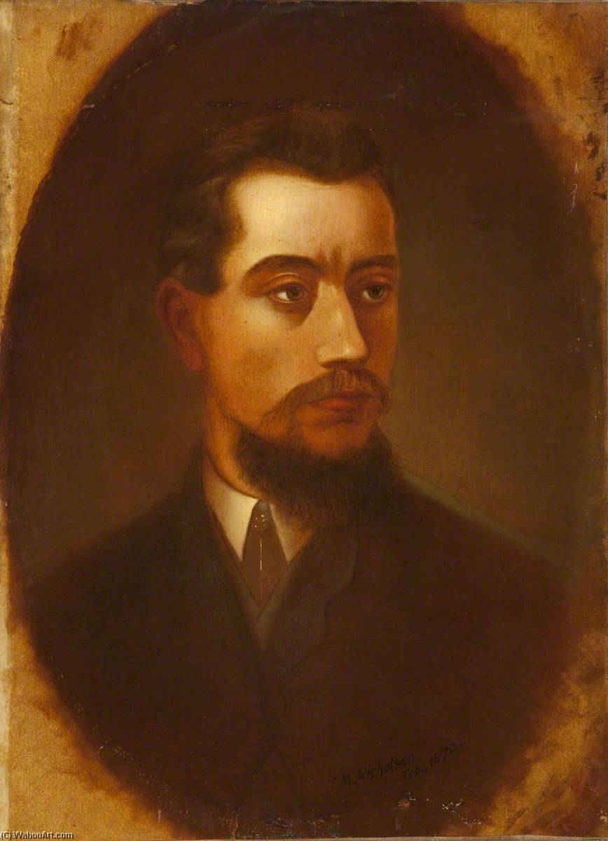 Wikioo.org - The Encyclopedia of Fine Arts - Painting, Artwork by John Miller Nicholson - Self Portrait