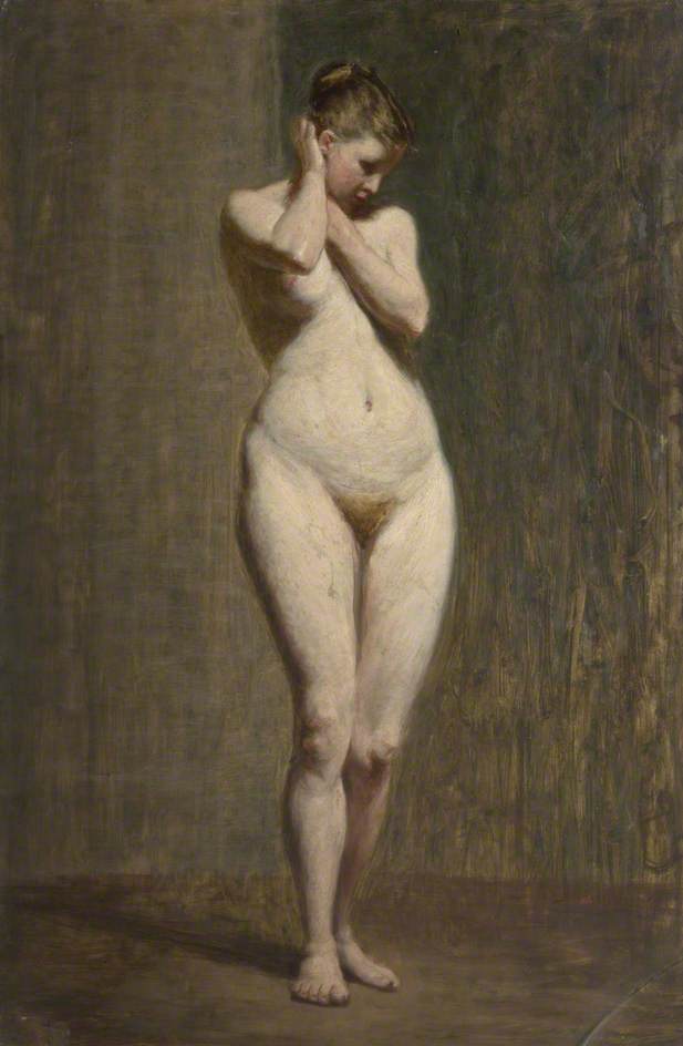 Wikioo.org - The Encyclopedia of Fine Arts - Painting, Artwork by John Robertson Reid - Standing Female Nude