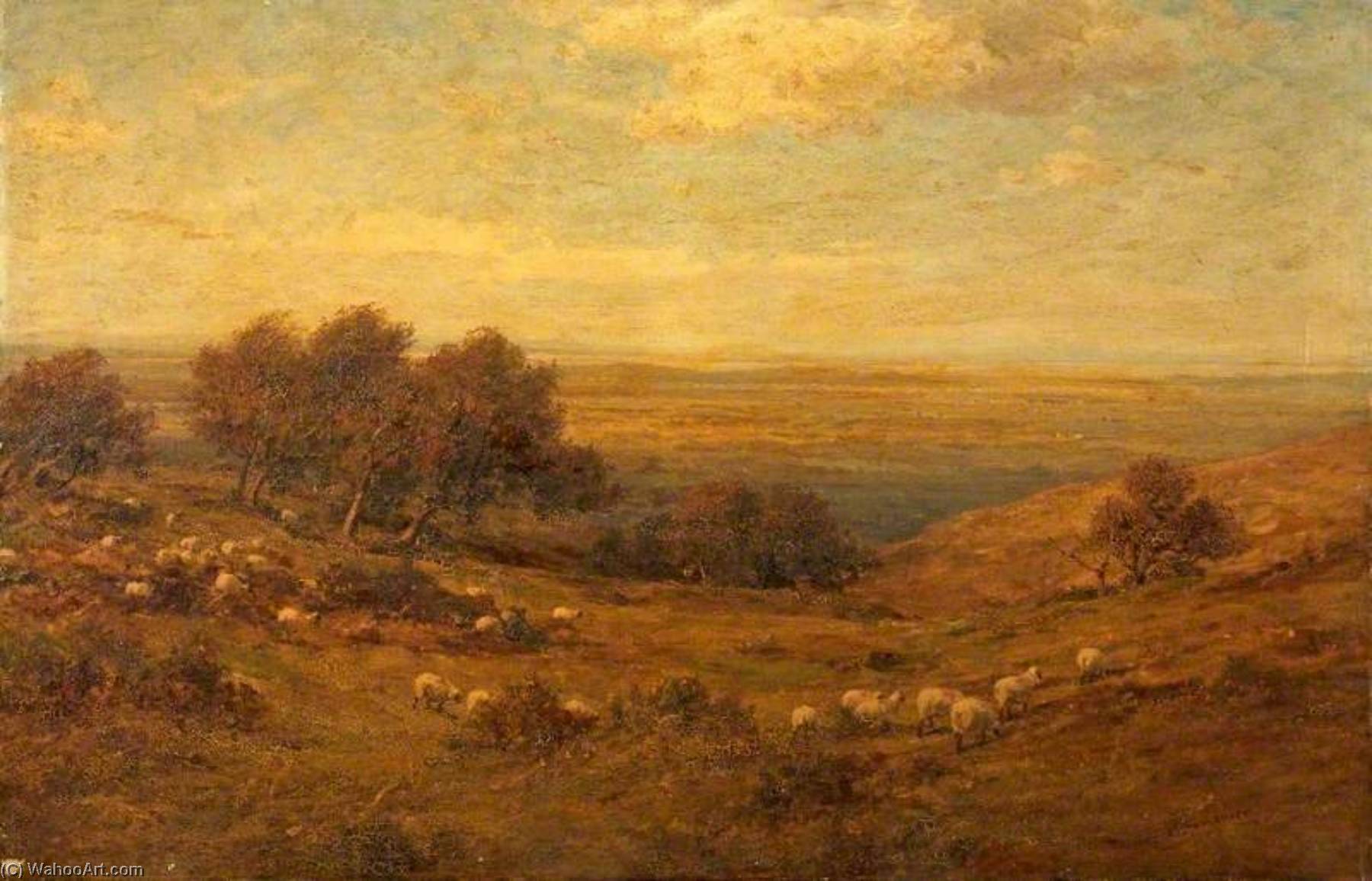 Wikioo.org - The Encyclopedia of Fine Arts - Painting, Artwork by James Aumonier - Barrow Down, Dorset