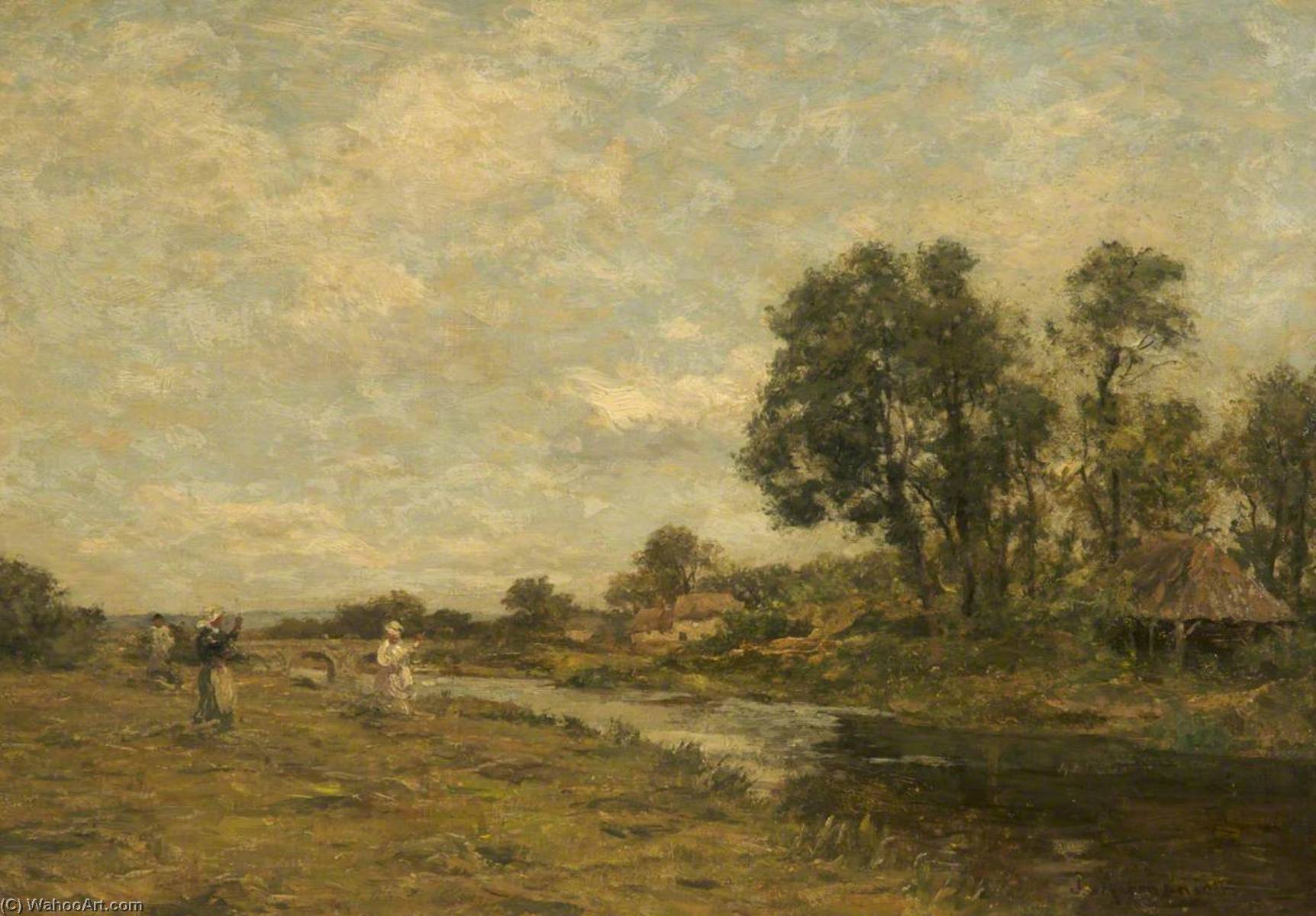 Wikioo.org - The Encyclopedia of Fine Arts - Painting, Artwork by James Aumonier - A Sussex Stream