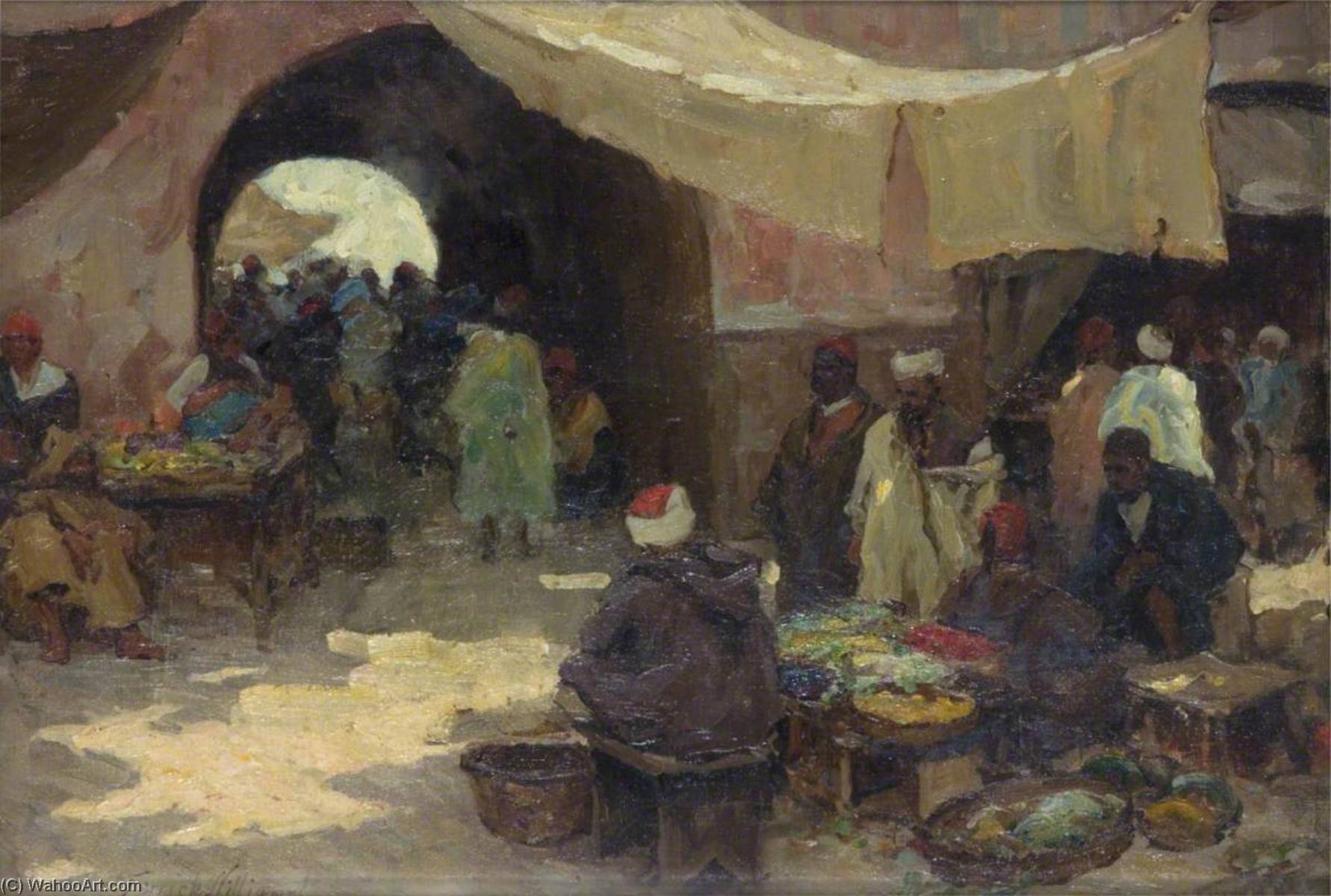 Wikioo.org - The Encyclopedia of Fine Arts - Painting, Artwork by Terrick John Williams - Eastern Bazaar Scene