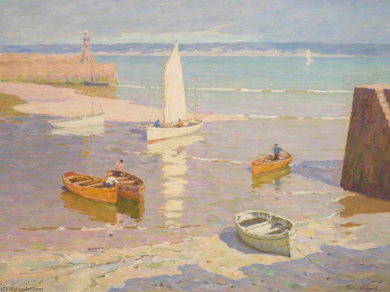 Wikioo.org - The Encyclopedia of Fine Arts - Painting, Artwork by Terrick John Williams - Low Tide, St Ives, Cornwall