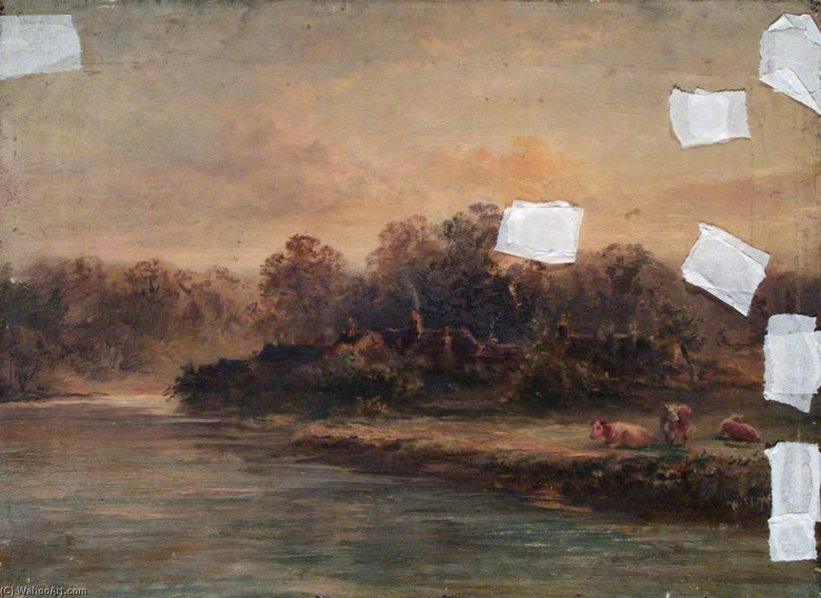 Wikioo.org - The Encyclopedia of Fine Arts - Painting, Artwork by Walter William Acock - On the Wandle, Beddington, Croydon, Surrey