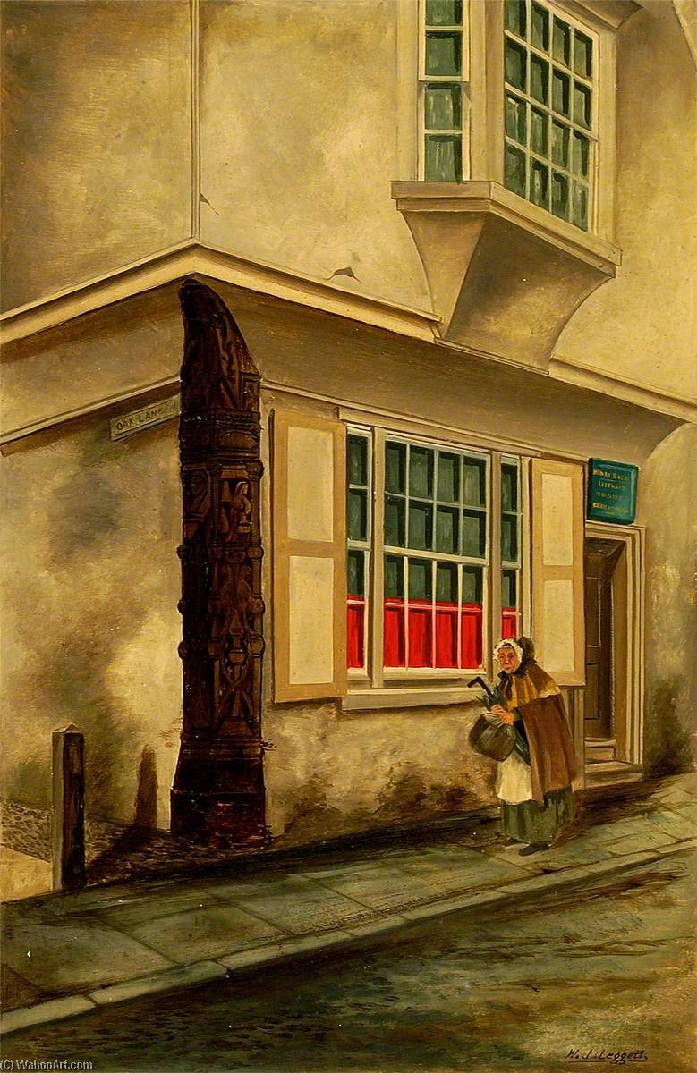 Wikioo.org - The Encyclopedia of Fine Arts - Painting, Artwork by William John Leggett - Northgate Street, Oak Lane Corner, Ipswich
