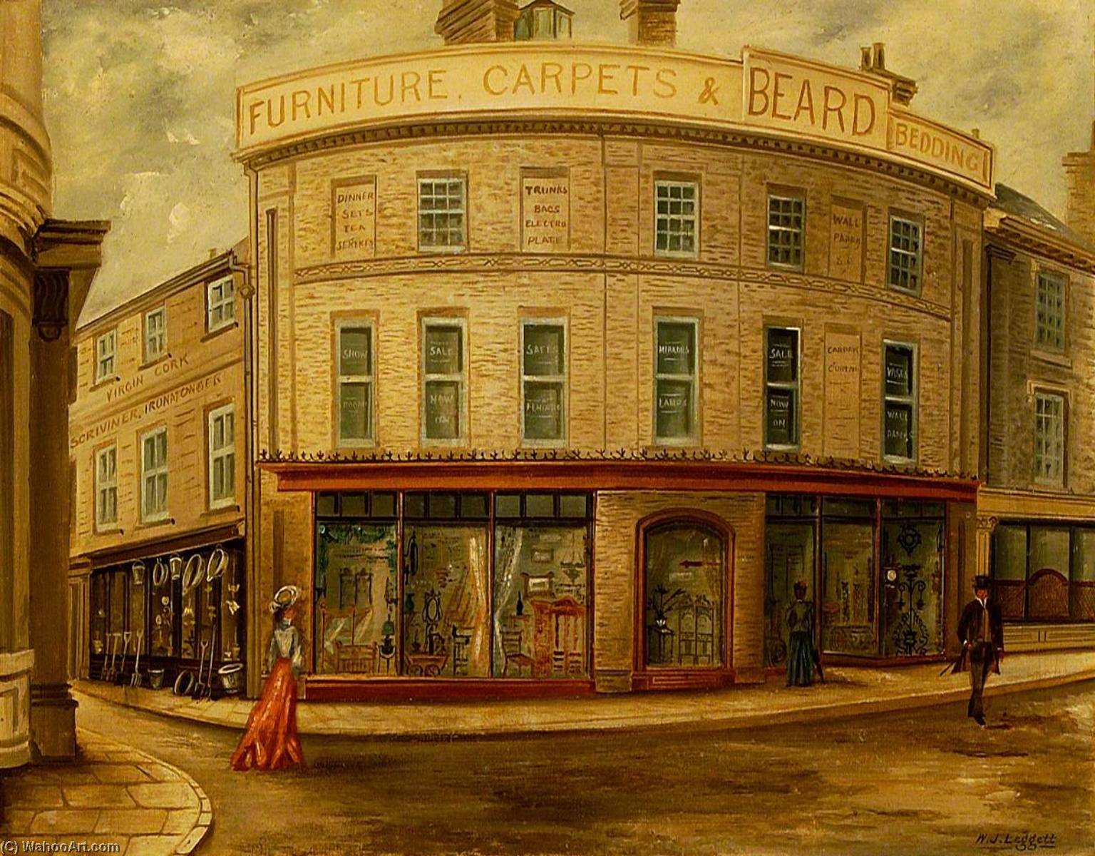 Wikioo.org - The Encyclopedia of Fine Arts - Painting, Artwork by William John Leggett - Queen Street, Ipswich