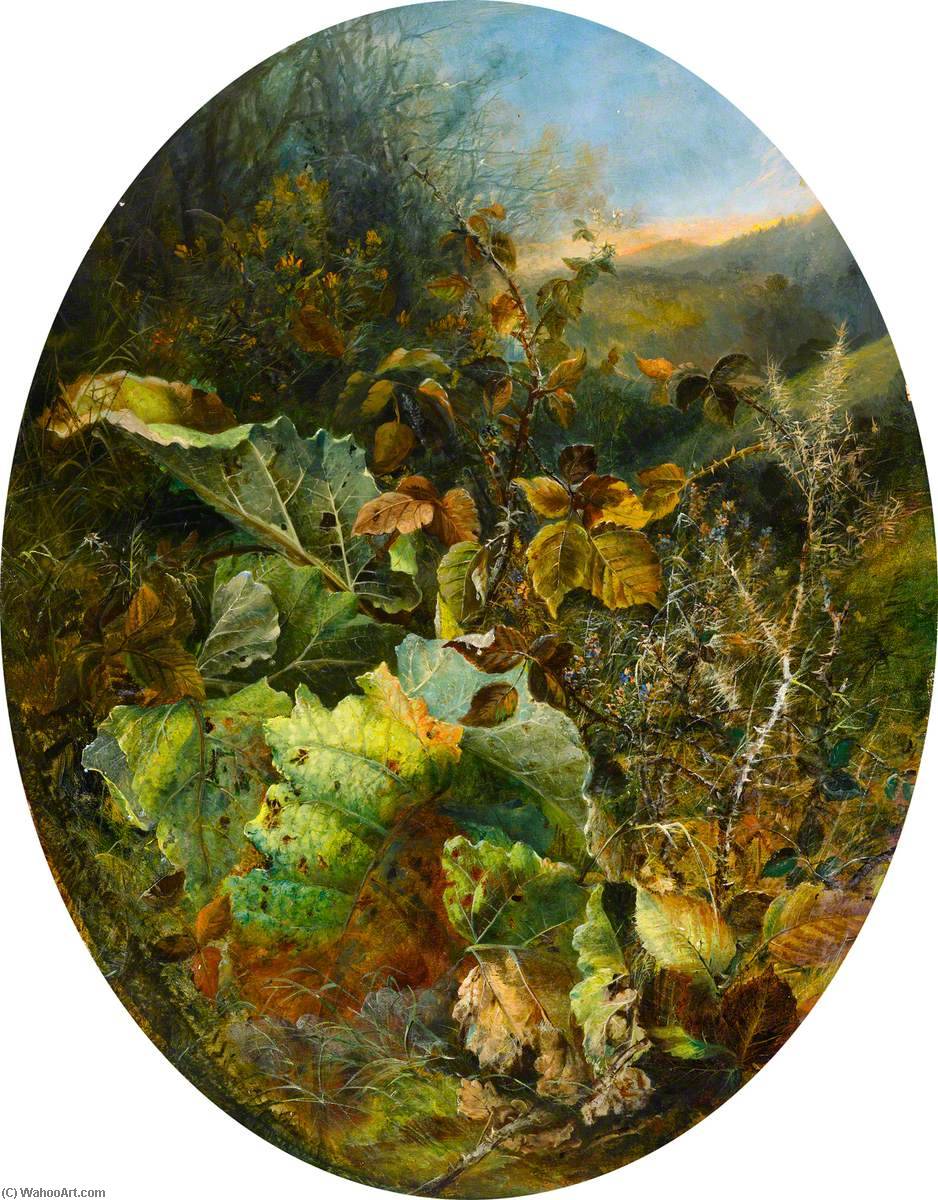 Wikioo.org - The Encyclopedia of Fine Arts - Painting, Artwork by William Widgery - Burdocks, Brambles and Furze