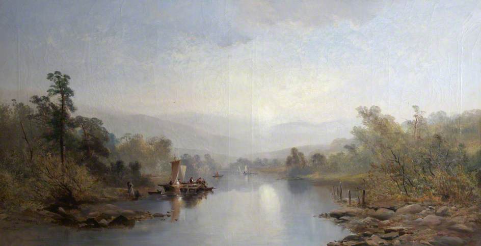 Wikioo.org - The Encyclopedia of Fine Arts - Painting, Artwork by William Widgery - River Scene