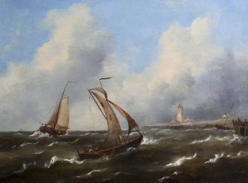 Wikioo.org - The Encyclopedia of Fine Arts - Painting, Artwork by Henry Hetherington Emmerson - Fishing Vessels off the Coast