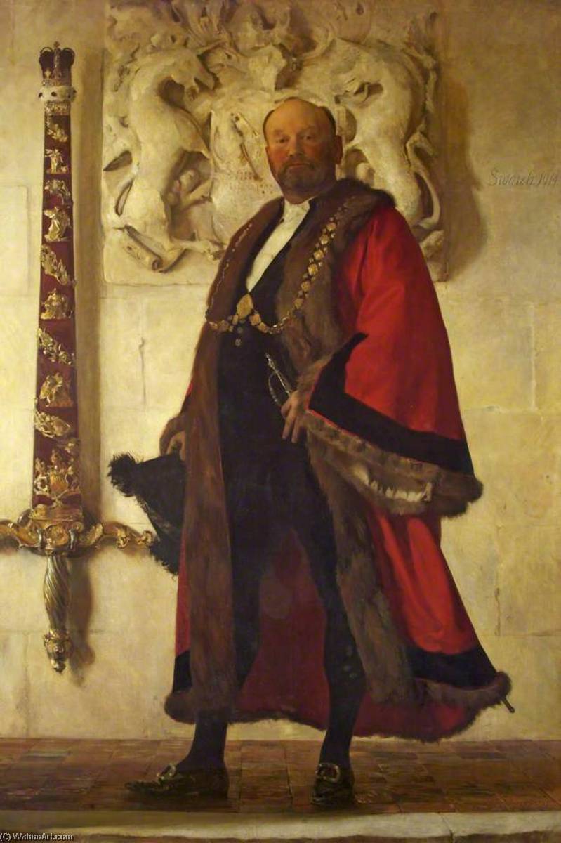 Wikioo.org - The Encyclopedia of Fine Arts - Painting, Artwork by Frederick George Swaish - Alderman Sir John Swaish (1852–1931), Lord Mayor (1913–1915)