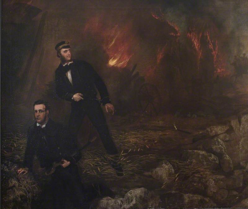 Wikioo.org - The Encyclopedia of Fine Arts - Painting, Artwork by Louis William Desanges - Hugh Talbot Burgoyne (1833–1870), and Cecil William Buckley (1830–1872)