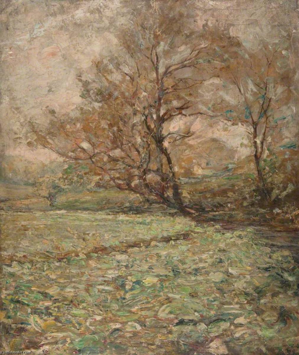 Wikioo.org - The Encyclopedia of Fine Arts - Painting, Artwork by John Elliot Maguire - Autumn Trees in the Wind