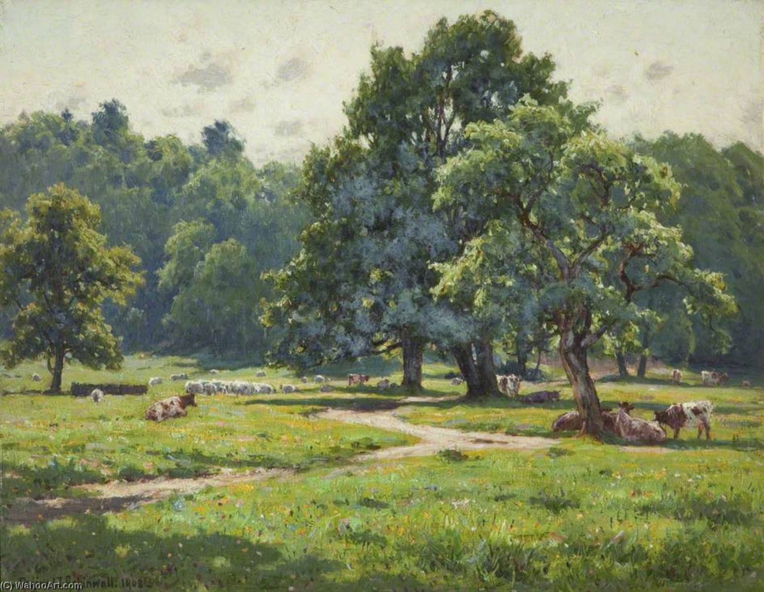 Wikioo.org - The Encyclopedia of Fine Arts - Painting, Artwork by Reginald Aspinwall - Grassyard Park, Caton