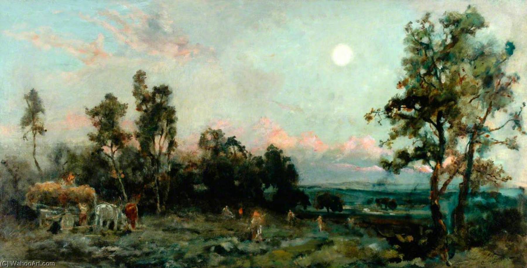 Wikioo.org - The Encyclopedia of Fine Arts - Painting, Artwork by Cecil Gordon Lawson - The Harvest Moon