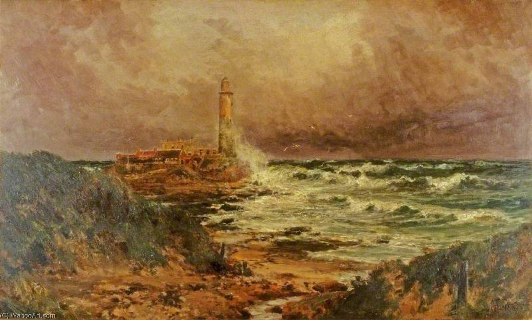Wikioo.org - The Encyclopedia of Fine Arts - Painting, Artwork by John Falconer Slater - St Mary's Lighthouse