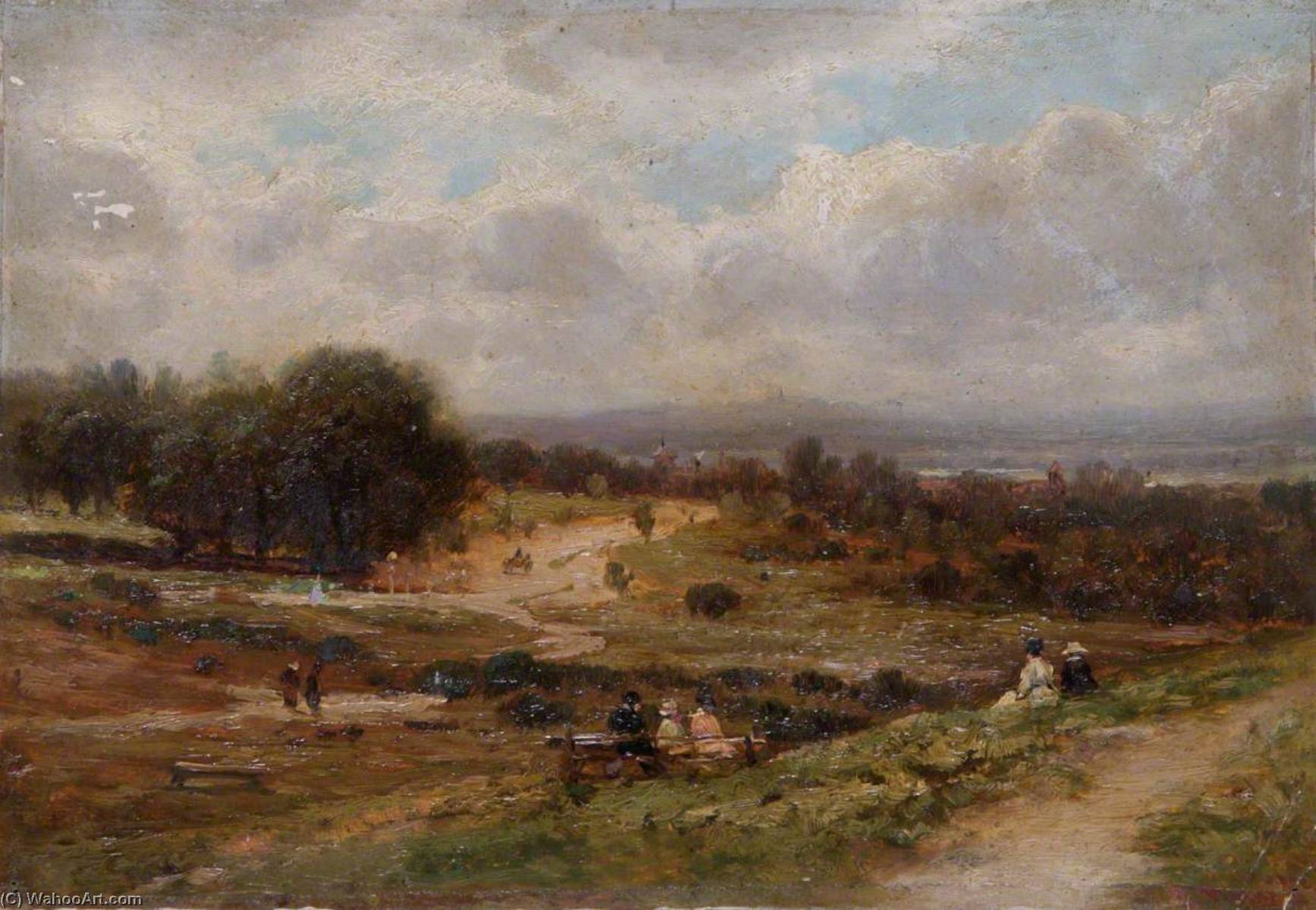Wikioo.org - The Encyclopedia of Fine Arts - Painting, Artwork by Robert Finlay Mcintyre - West Heath Road and Telegraph Hill, Looking from Flagstaff towards Harrow