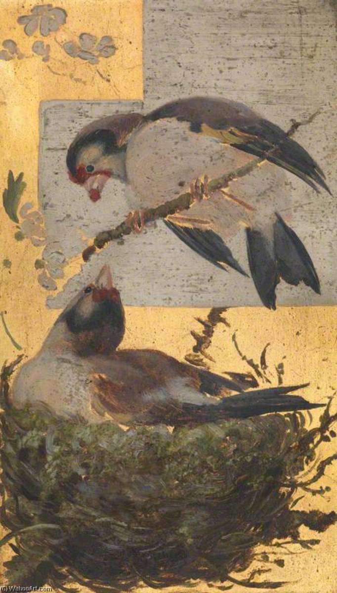 WikiOO.org - Encyclopedia of Fine Arts - Lukisan, Artwork Beatrix Whistler - Two Finches