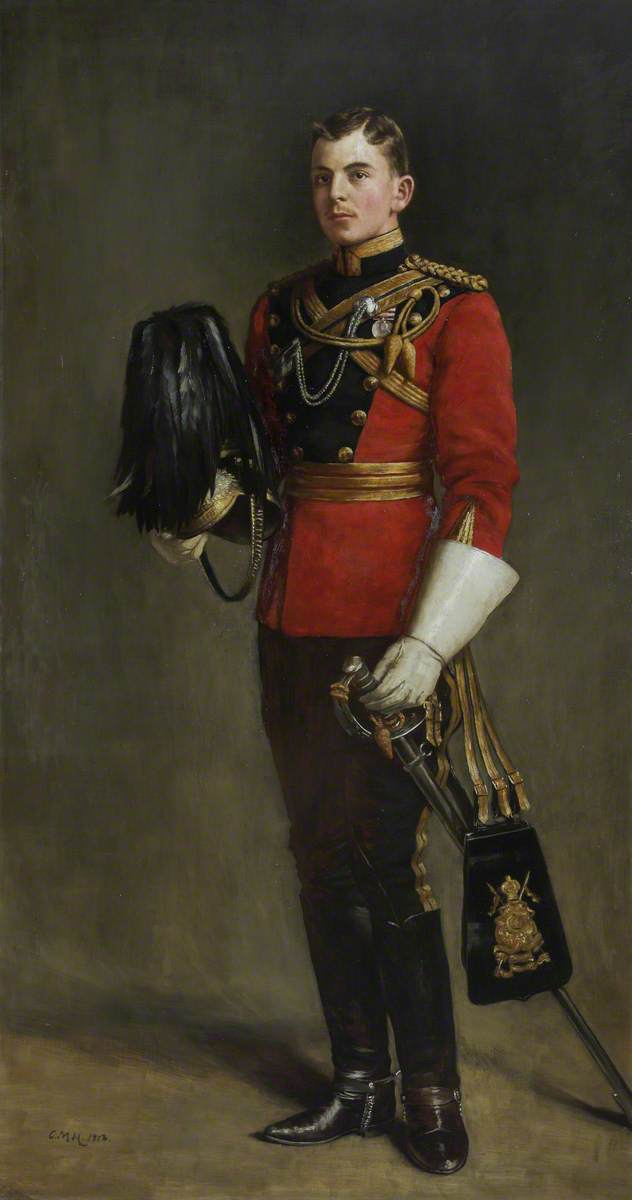Wikioo.org - The Encyclopedia of Fine Arts - Painting, Artwork by Charles Martin Hardie - Second Lieutenant Edward Younger (1882–1901), 16th Queen’s Own Lancers, c.1901