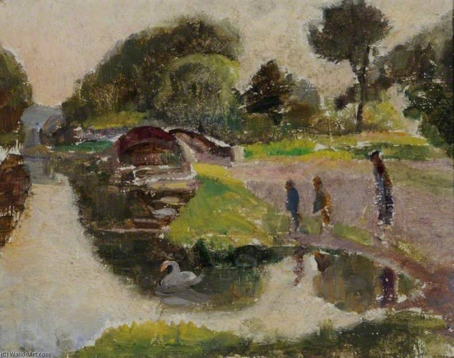 Wikioo.org - The Encyclopedia of Fine Arts - Painting, Artwork by Arnold Mason - River Scene