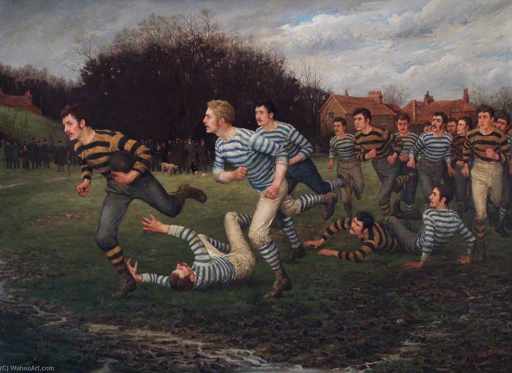 Wikioo.org - The Encyclopedia of Fine Arts - Painting, Artwork by William Barns Wollen - Football